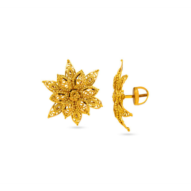 Tanishq 22KT  Gold Earrings  for Women 2