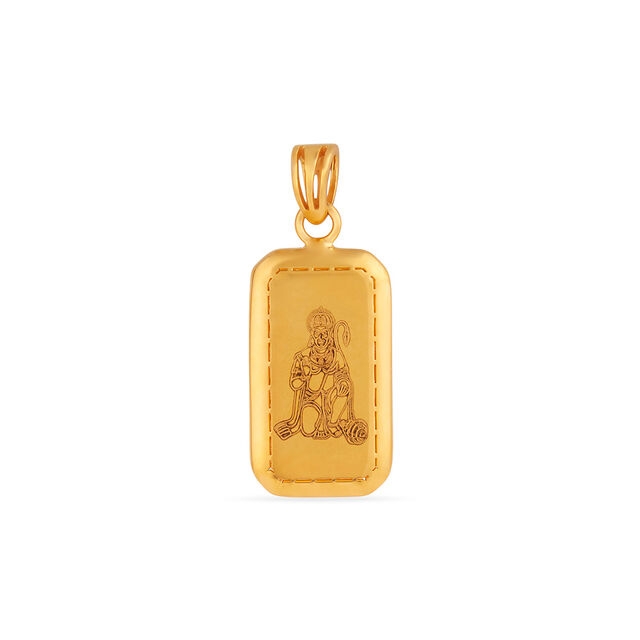 Lord Hanuman Engraved Men's Laser Cut Pendant,,hi-res 