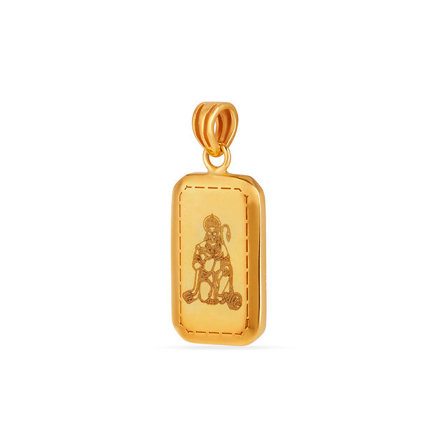 Lord Hanuman Engraved Men's Laser Cut Pendant,,hi-res 2
