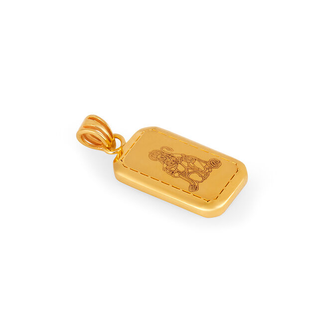 Lord Hanuman Engraved Men's Laser Cut Pendant 4