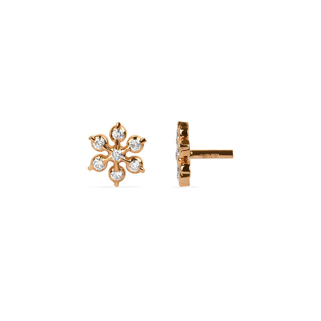 Classic 22 Karat Yellow Gold And Diamond Floral Studs 4