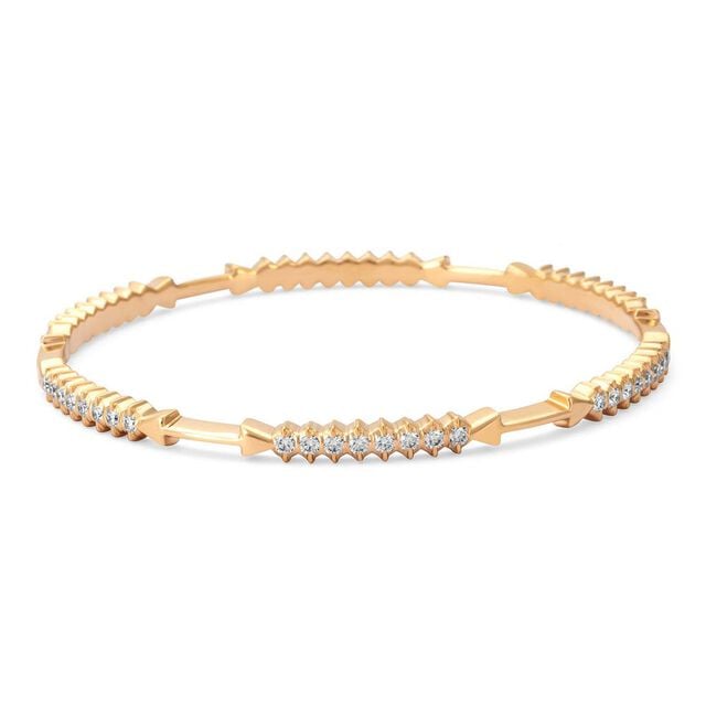 Dazzling Geometric Diamond Bangle 2
