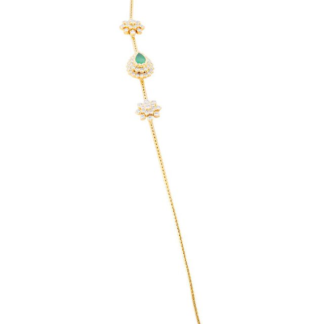 Gem-Adorned Gold Chain Necklace 2