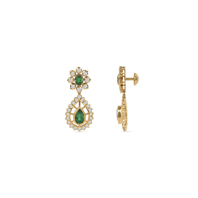 Tanishq 22KT Diamond Earrings for Women 3