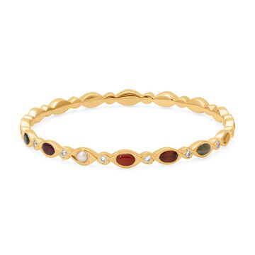 Colorful Elegance Gold Bangle