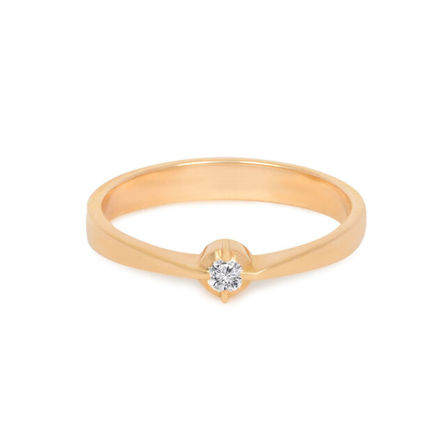Single Stone Studded Diamond Finger Ring,,hi-res 