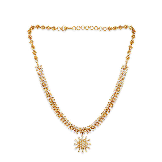 Tanishq 22KT Diamond Necklace for Women 