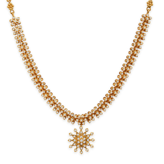 Tanishq 22KT Diamond Necklace for Women 2