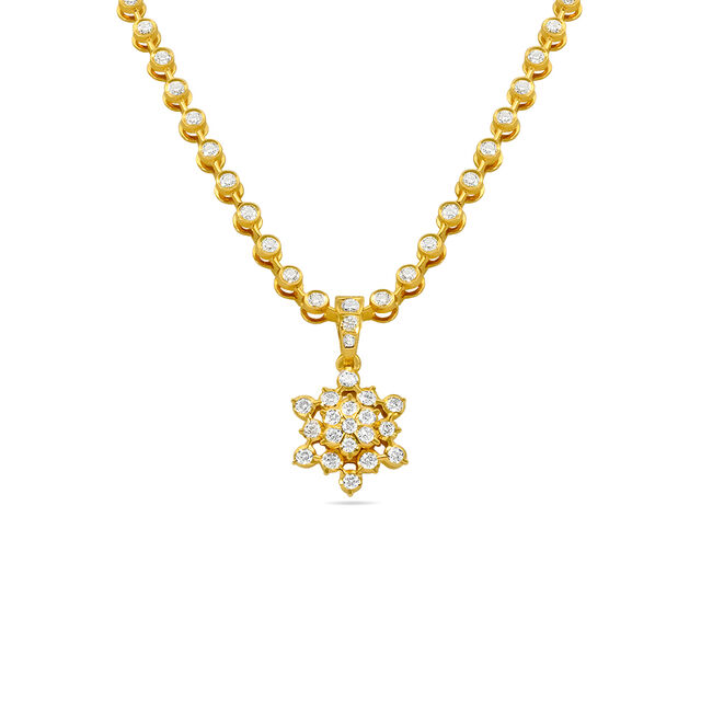 Tanishq 22KT Diamond Necklace for Women 2