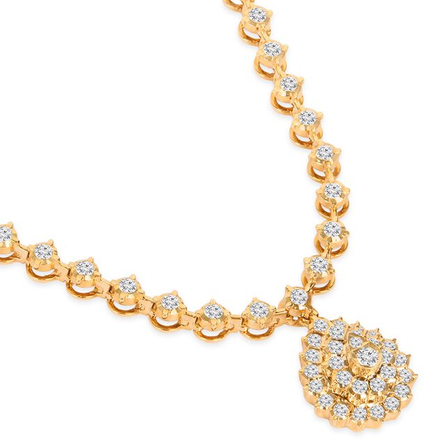 Tanishq 22KT Diamond Necklace for Women 4