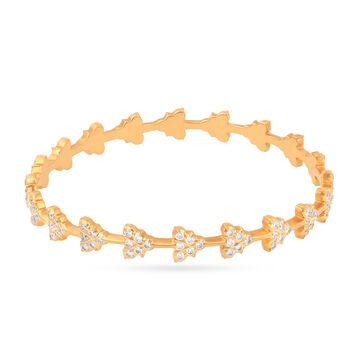 Geometric Splendor Gold Bangle