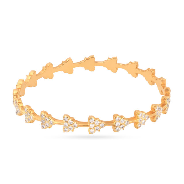 Geometric Splendor Gold Bangle 