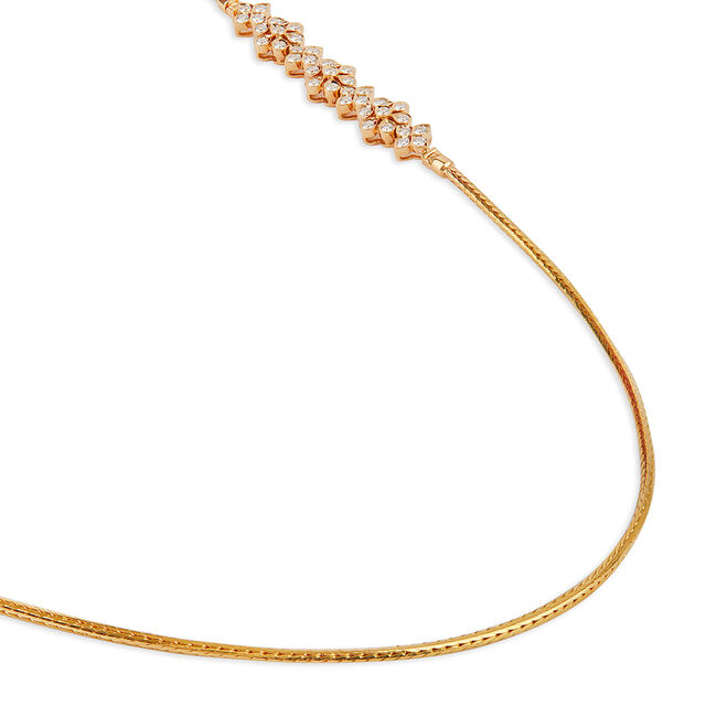 Tanishq 22KT Diamond Chain for Women 2