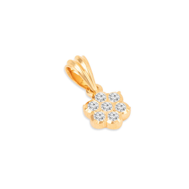 Tanishq 22KT Diamond Pendant for Women 2