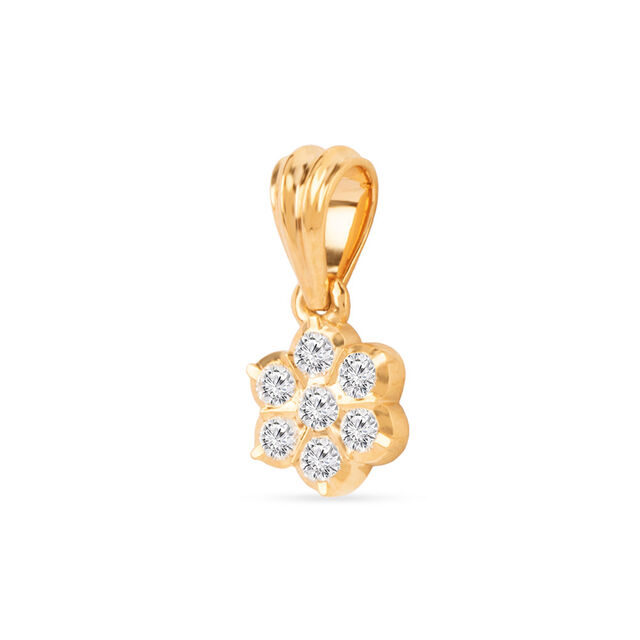 Tanishq 22KT Diamond Pendant for Women 4