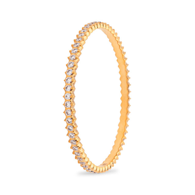Captivating Diamond and Gold Pentagon Bangle,,hi-res 2