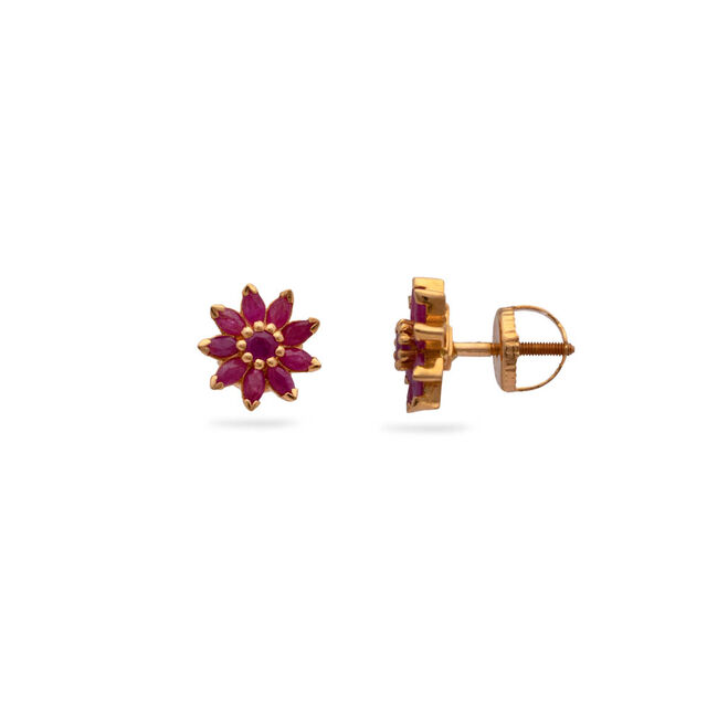 Timeless Floral Studs,,hi-res 2