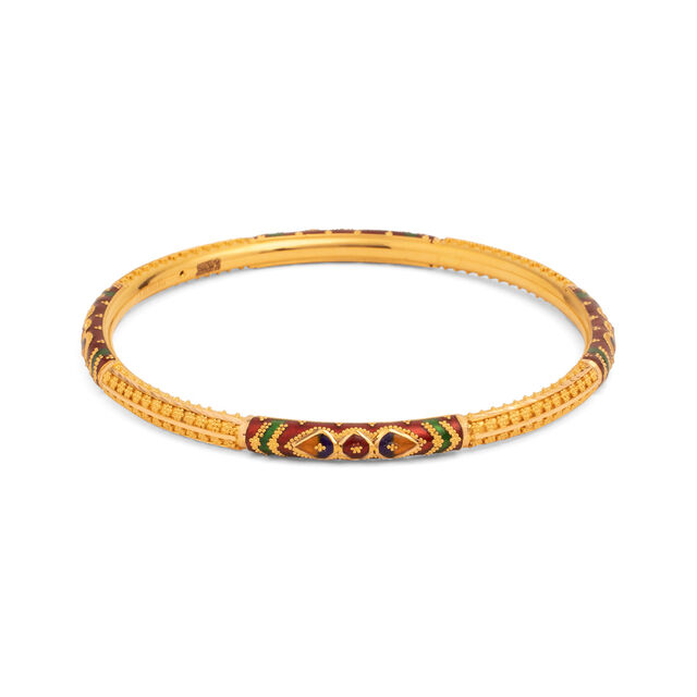 Gem-Adorned Gold Bangle,,hi-res 