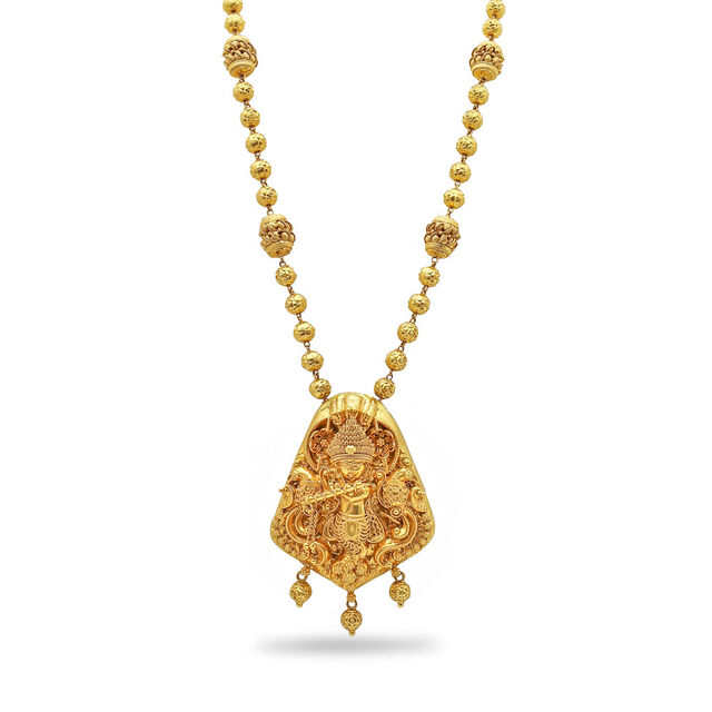 Krishna's Serenity Gold Necklace,,hi-res 