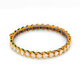 Opulent Kundan Polki Gold Bangle,,hi-res 