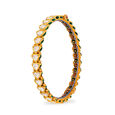 Opulent Kundan Polki Gold Bangle,,hi-res 2
