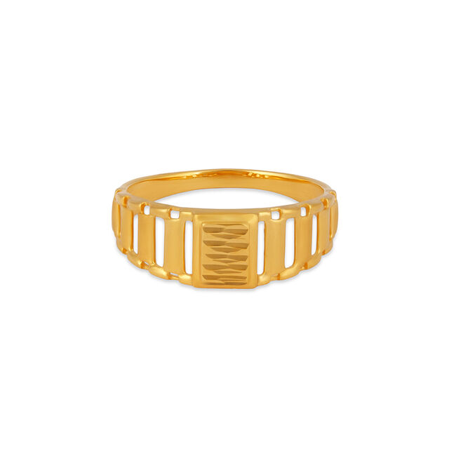 Stylish Gold Mesh Ring for Men,,hi-res 