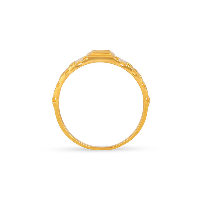 Stylish Gold Mesh Ring for Men 5
