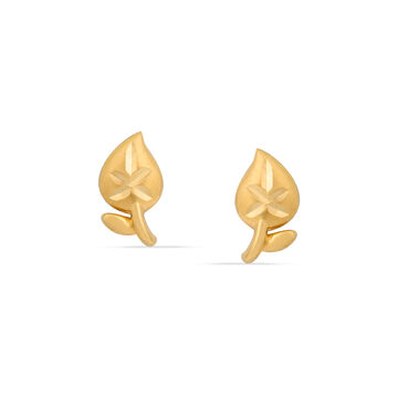 Charming 22 Karat Yellow Gold Mango Shaped Stud Earrings