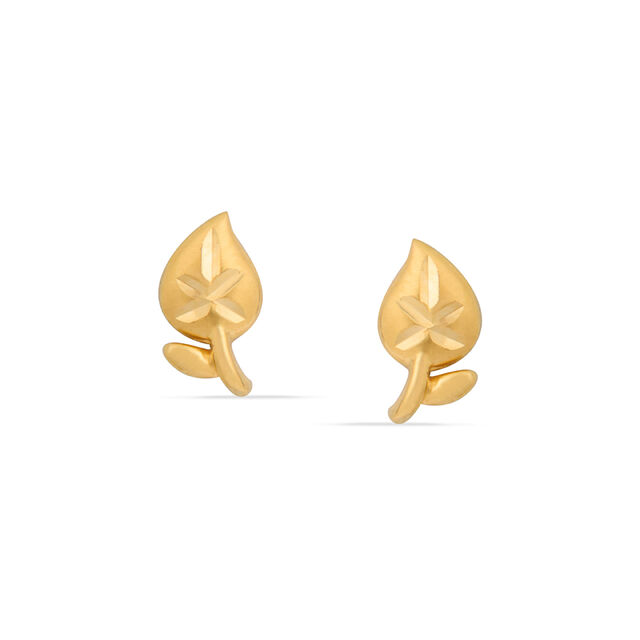 Charming 22 Karat Yellow Gold Mango Shaped Stud Earrings,,hi-res 