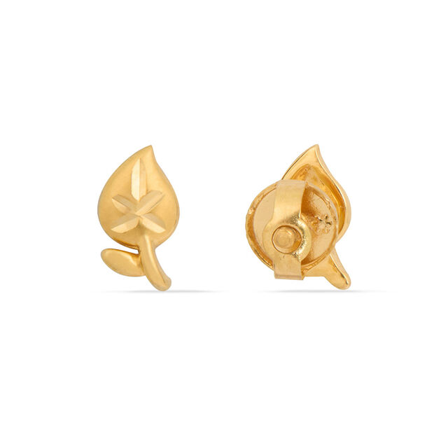 Charming 22 Karat Yellow Gold Mango Shaped Stud Earrings 4