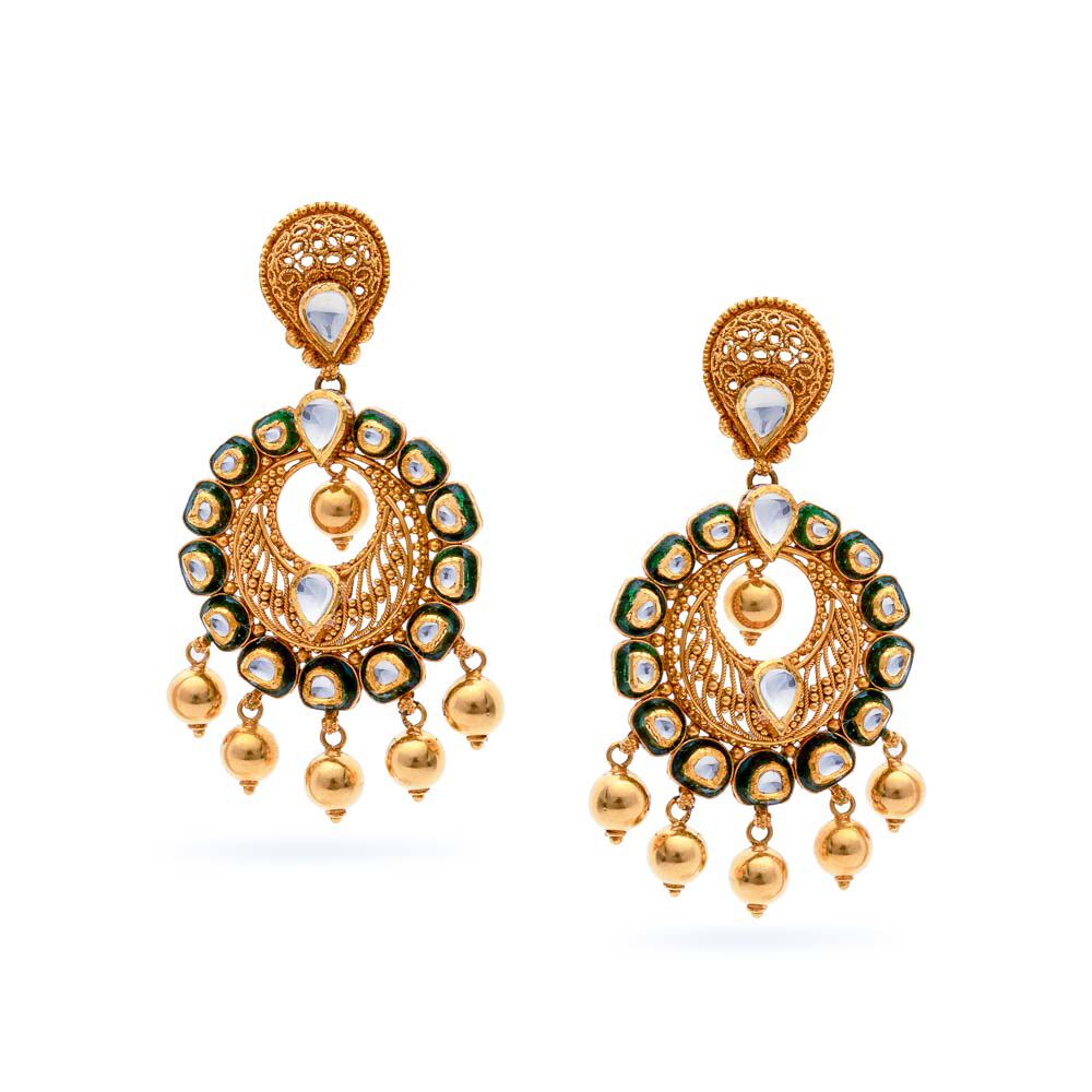 Tanishq kundan earrings on sale