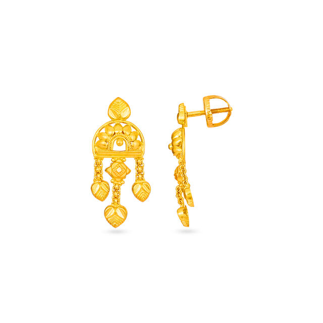 Tanishq 22 Karat Gold Earrings for Women 2