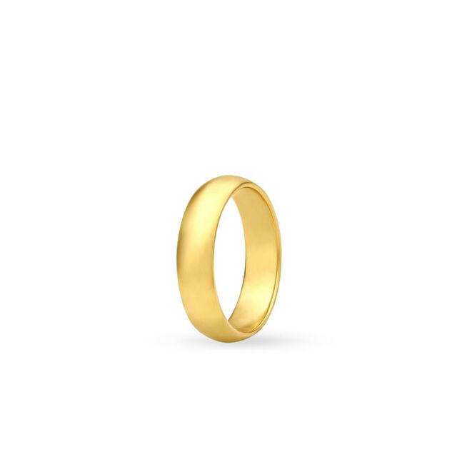 Minimalist 22 Karat Yellow Gold Wedding Band,,hi-res 