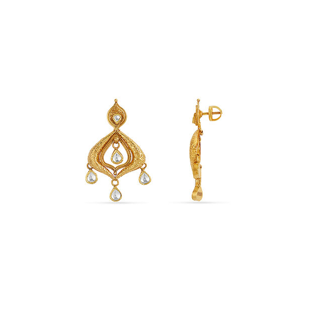 Tanishq 22 Karat Gold Earrings for Women 2