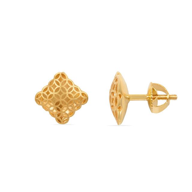 Geometric Gold Pendant and Earrings Set,,hi-res 3