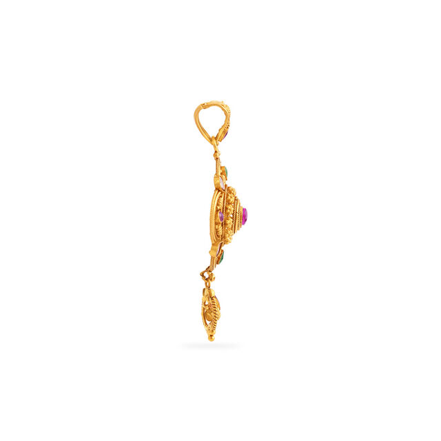 Traditional Gold Mandala Pendant Set 3
