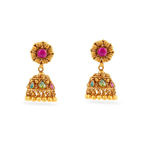 Traditional Gold Mandala Pendant Set 4