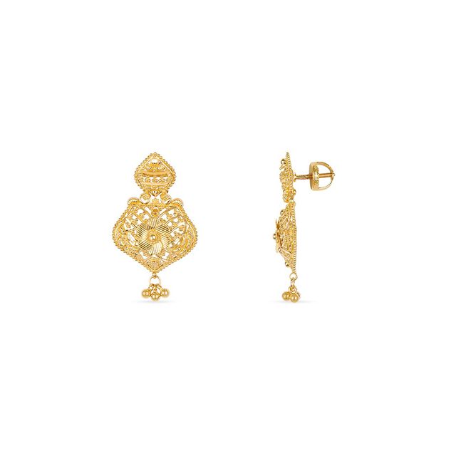 Tanishq 22KT Gold Neckwear with Earrings for Women 6