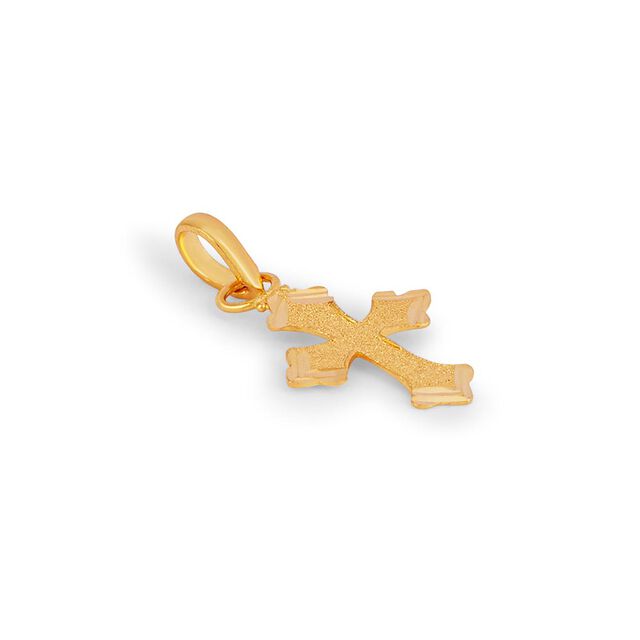 Dainty Holy Cross Gold Pendant 3
