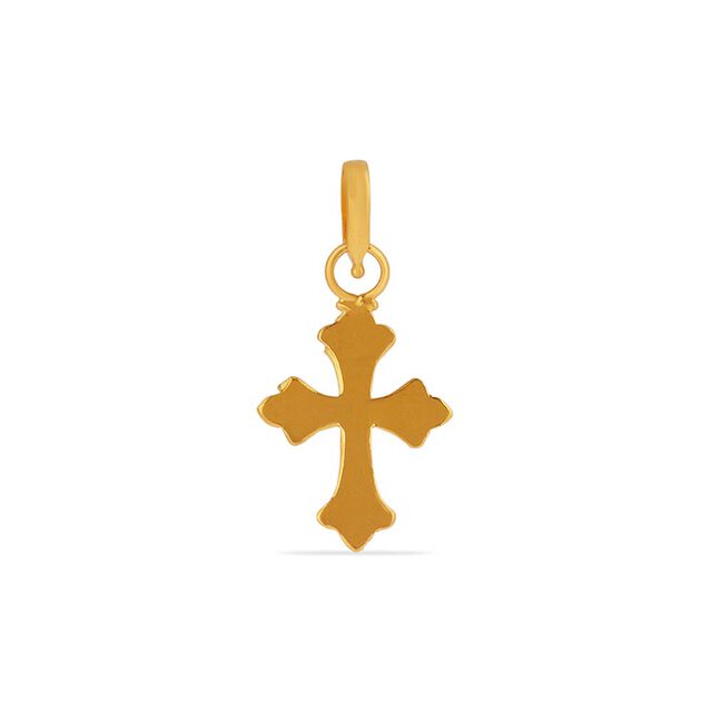 Dainty Holy Cross Gold Pendant 4