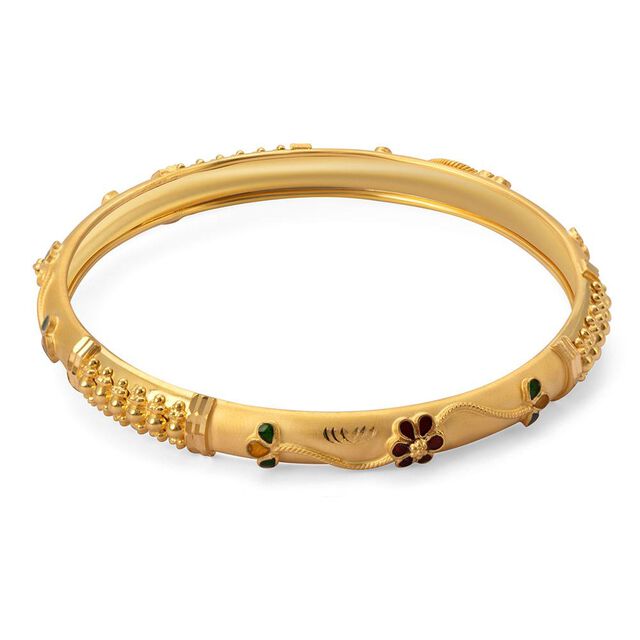 Floral Gold Bangle 