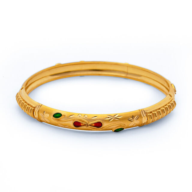 Artisanal Gold Bangle,,hi-res 