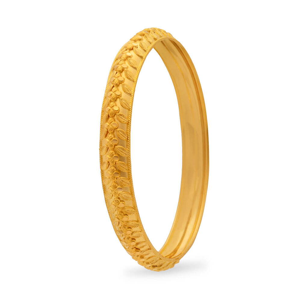 Buy Luxe Botanical Gold Bangle at Best Price Tanishq US