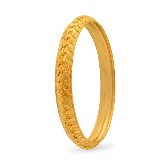 Luxe Botanical Gold Bangle,,hi-res 2