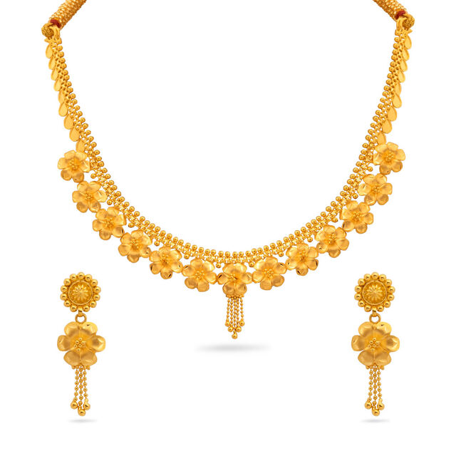 Royal Bloom Necklace and Earrings Set,,hi-res