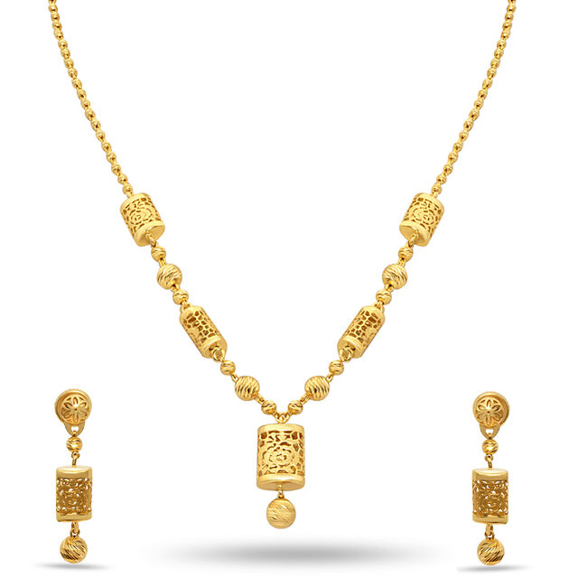 Buy Tanishq 22 Karat Gold Necklace Set for Women at Best Price