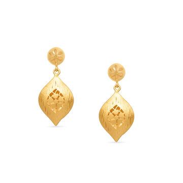 Contemporary Gold Drop Earrings