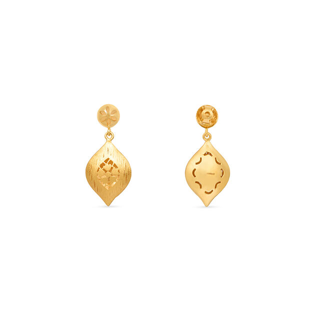 Contemporary Gold Drop Earrings 4