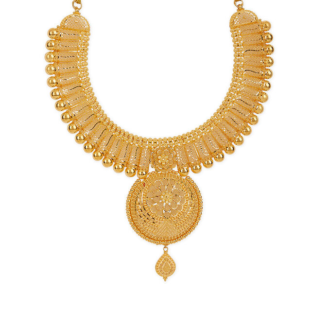 Tanishq 22KT Gold Necklace Set for Women 2