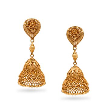 Regal Tapestry Gold Earrings